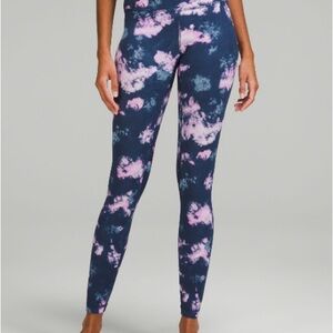 lululemon athletica Cloudy Tie-Dye Leggings - Pink and Navy